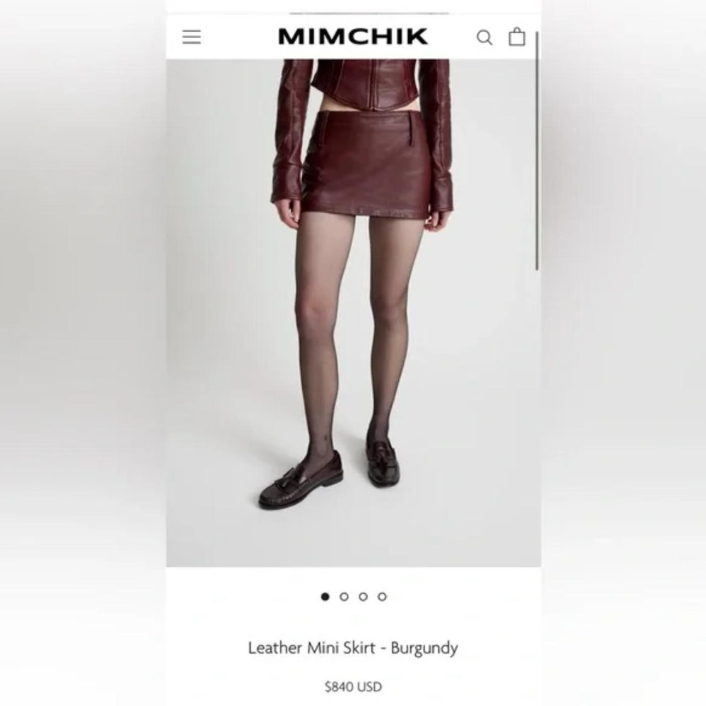 MIMCHIK Leather Moto Jacket & Skirt Set